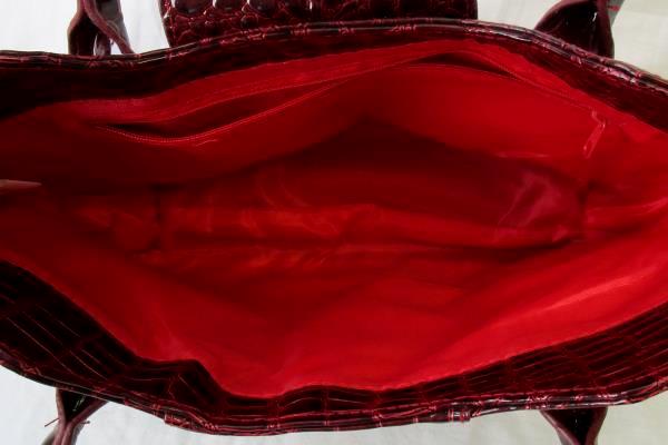 Dark Red Handbag Purse Animal Print Theme 100% PVC