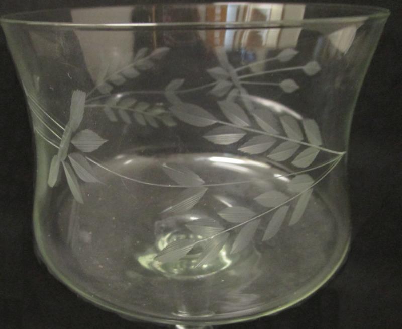 Mikasa Crystal Goblet With Engraved Design