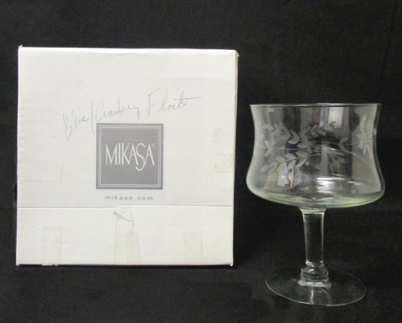 Mikasa Crystal Goblet With Engraved Design