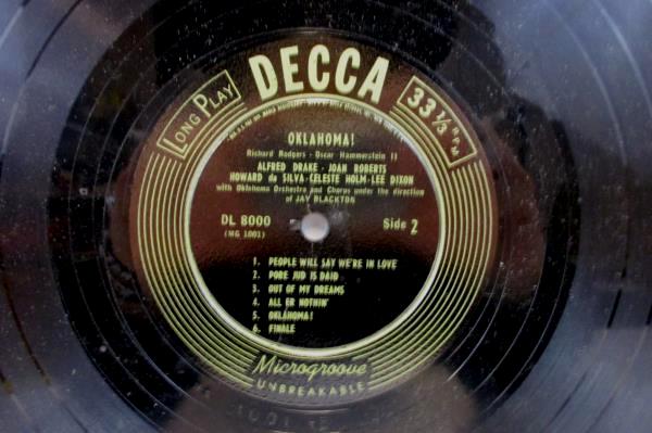 OKLAHOMA LP Original New York Production Decca DL 9017