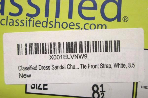 City Classified Wedge Heels Gladiator Strap Open Toe White Size 8.5