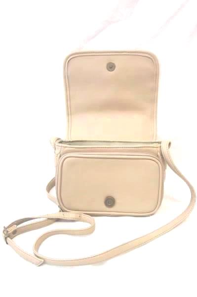Koltov Shoulder Bag Purse Handbag Beige Flap Over Closure