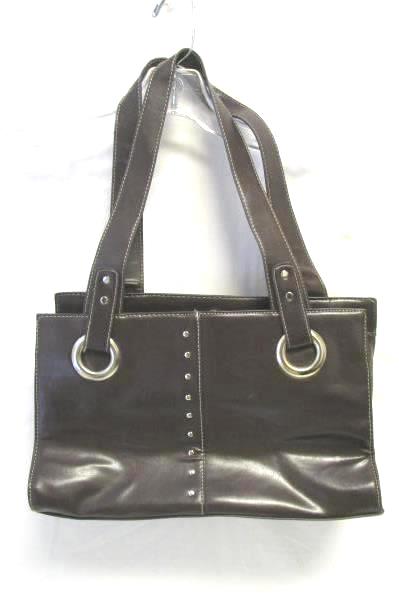 Mundi Handbag Purse Tote Brown Grommet Strap