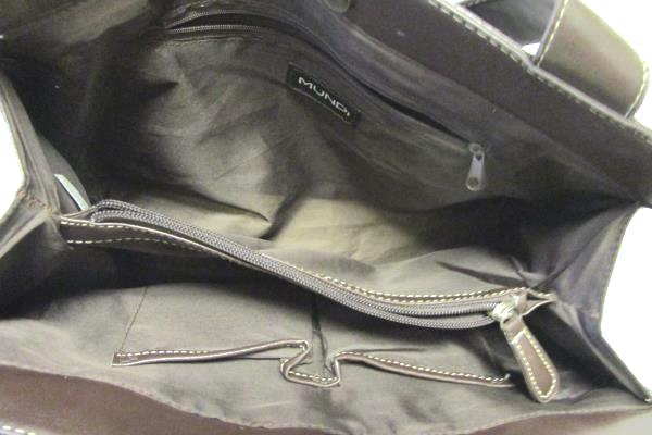 Mundi Handbag Purse Tote Brown Grommet Strap