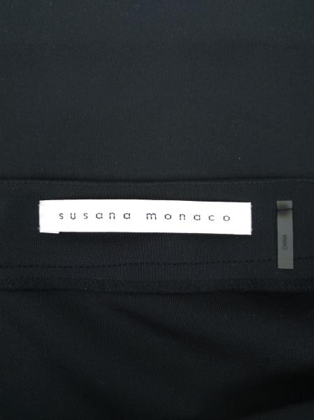 SUSANA MONACO Blue / Black Color Block JACLYN Leather Mini Pencil Skirt $194