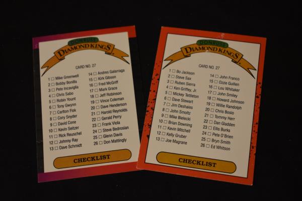 Lot Of Random 1980's 1990's DONRUSS Diamond Kings Baseball Cards
