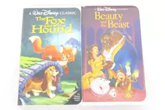 Lot of 2 VHS Movies Fox And The Hound Beauty And The Beast Walt Disney Tapes