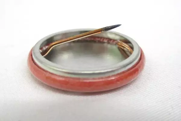  Lot of 12 Pin Back Button Peace Maker Light Red Collectibles