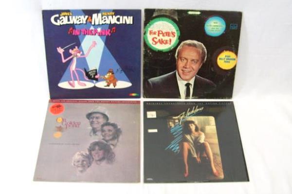 Lot of 4 Movie Music Record: Pink Panther On Golden Pond Petes Sake Flashdance