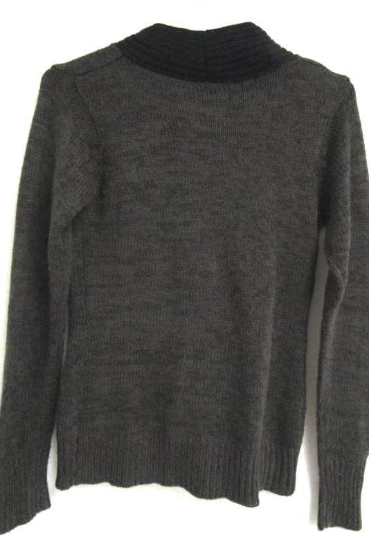 Women's Sweater Effeci Creazioni Black/Coffee Brown 100% Acrylic Size Small