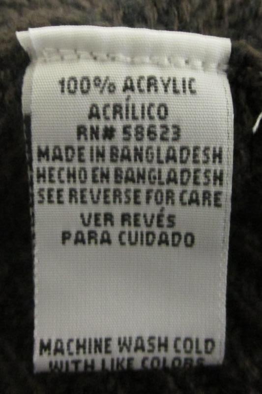 Women's Sweater Effeci Creazioni Black/Coffee Brown 100% Acrylic Size Small