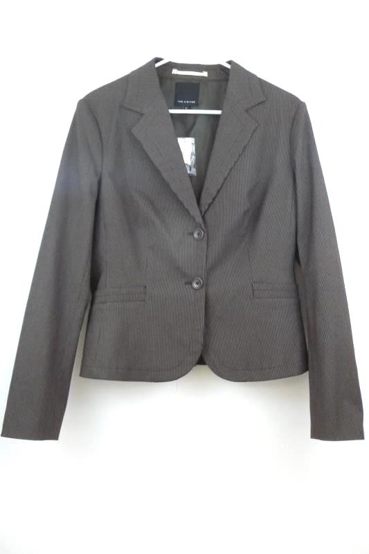 The Limited Women's Brown Pin Striped Two Button Front Blazer Career Size 12