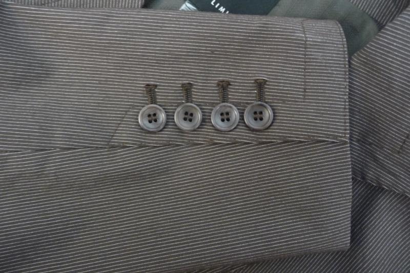 The Limited Women's Brown Pin Striped Two Button Front Blazer Career Size 12