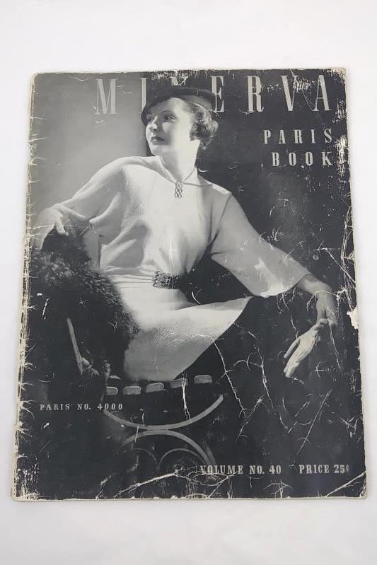 1935 Minerva Paris Book Volume #40 Paris Fashions, Minerva Yarns Patterns