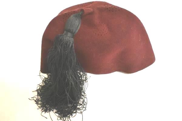 Wm. Lehmberg & Sons Hillah Shriners Fez Hat Burgundy 100% Wool Men's Size 7 1/4