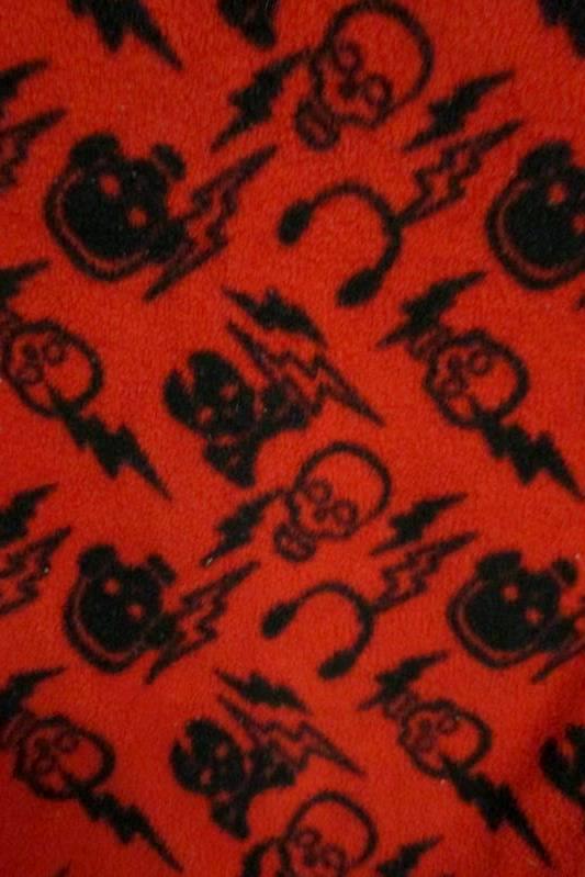 Crazy 8 Boy's Half Zip Pullover Sweatshirt Jacket Red Black Skull Size S (5-6)