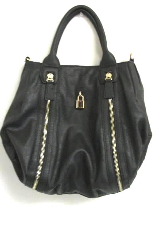 Louis Cardy Large Tote Handbag Removable Shoulder Straps Black