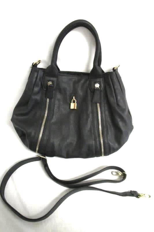 Louis Cardy Large Tote Handbag Removable Shoulder Straps Black