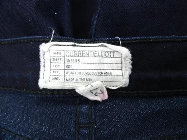 CURRENT/ELLIOT Womens Bootcut Flare Jeans Dark Wash Raw Hem Sz 27