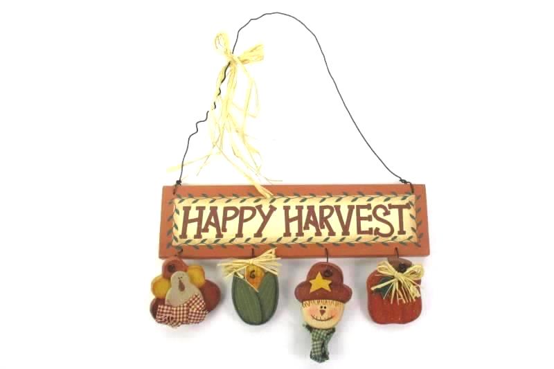 Happy Harvest Fall Wood Wall Hanger