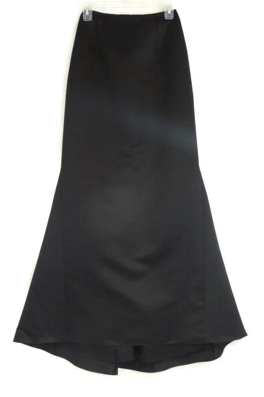Sean Collection Women's Black Beaded Lace Up Corset Maxi Dress Prom Formal Sz XS