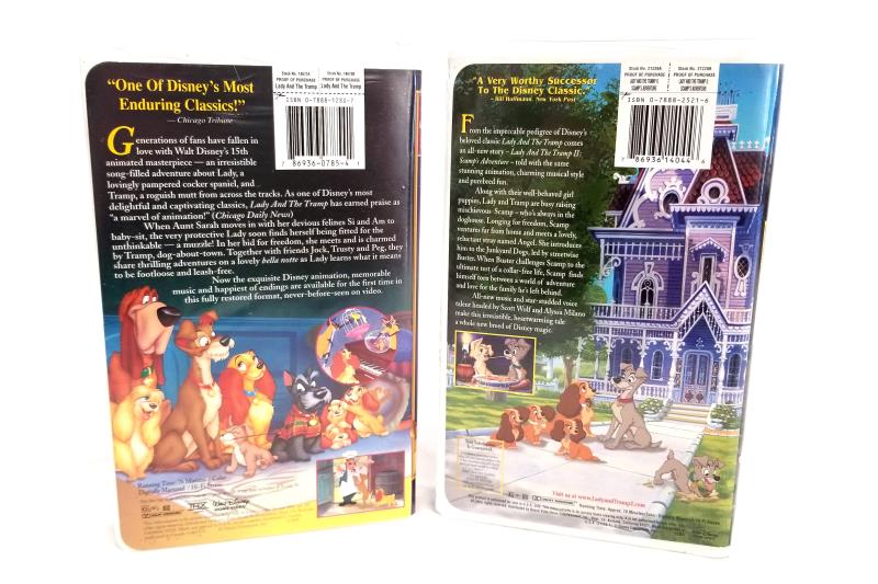 Lady and the Tramp I Scamp's Adventure II Disney Masterpiece VHS