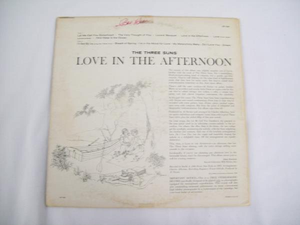 Love In The Afternoon The Three Suns Vinyl Record 1959