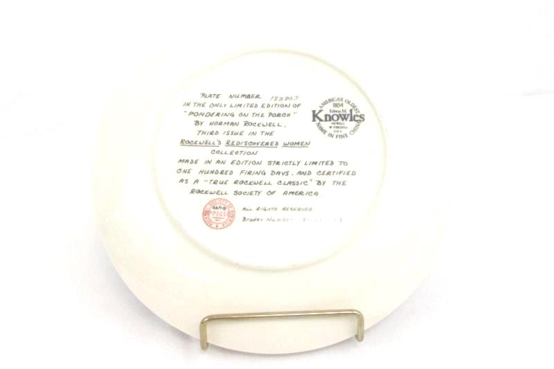 Knowles Norman Rockwell "Pondering On The Porch" Third Issue Plate #18380J