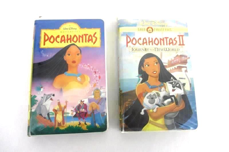 Lot of 2 Disney Pocahontas 1 and 2 Journey To A New World VHS Clamshell