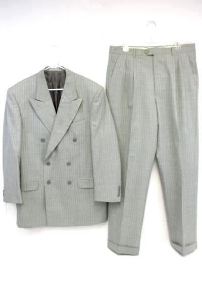 Elegance Enrico Coveri Suit Super 120's Wool Italy Gray Jacket Pants Men's 42L