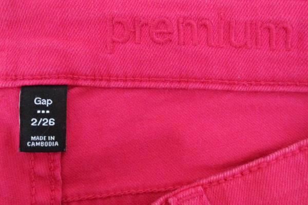Gap Premium Jeans Skinny Ankle Colored Denim Pink Women's Size 2/26
