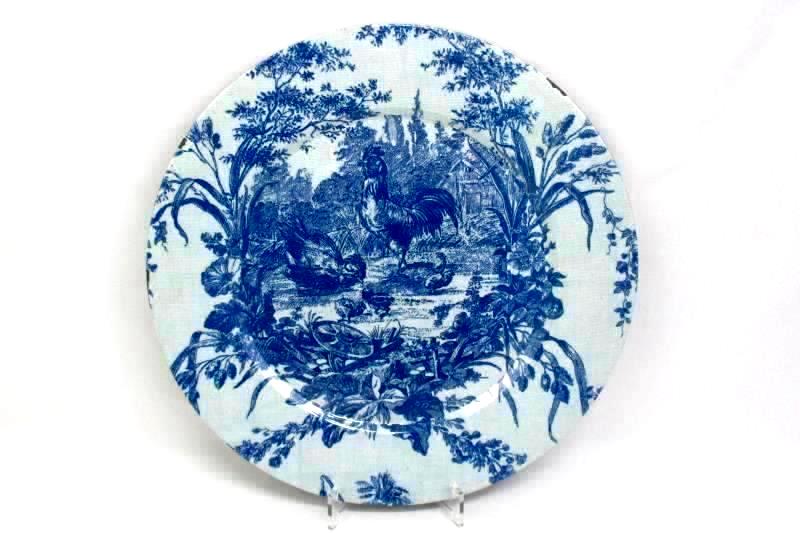Lacquer Ware 13" Blue Chicken Etoile Charger Platter
