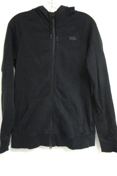 Hooded Zip-Up Jacket Nike 6.0 Black Pocketed 100% Cotton Women's Size Small 3-5