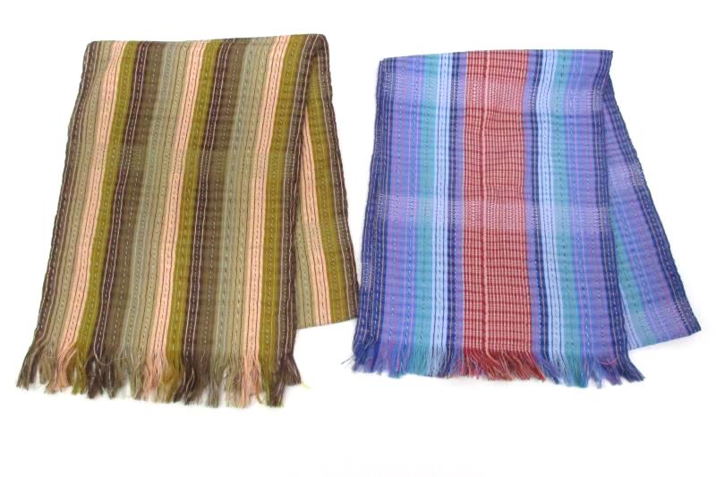 Two El Gran Condor Algodon (Cotton) Women's Scarves From Ecuador