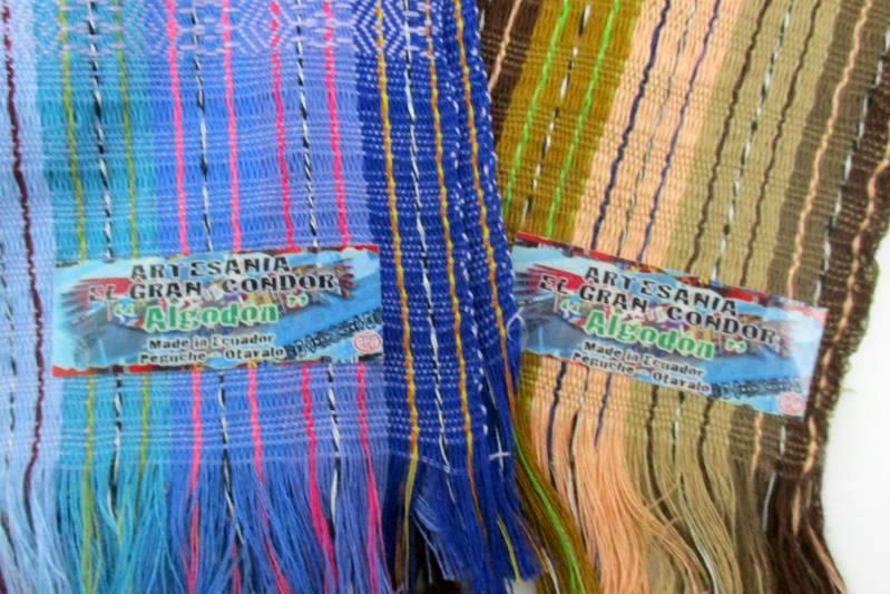 Two El Gran Condor Algodon (Cotton) Women's Scarves From Ecuador
