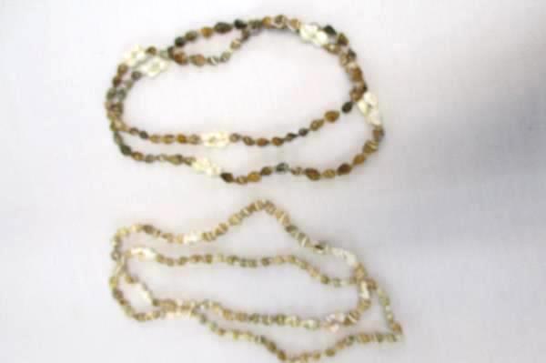 Lot of 2 Seashell Necklaces Plus 2 Pair Shell Dangle Earrings Abalone Spiral