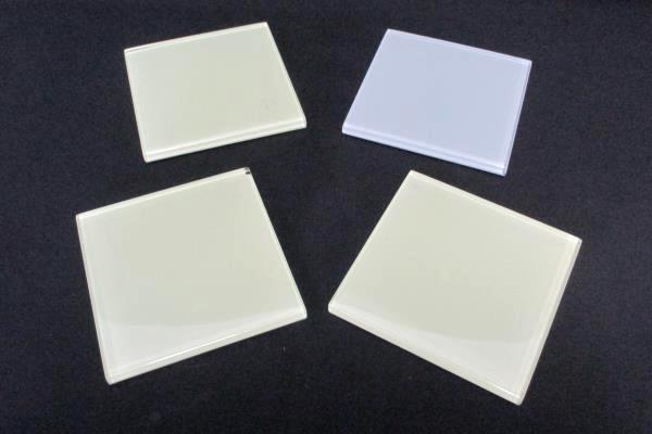 Lot of 9 Mixed Coasters 4 Glass Green Blue 5 Cardboard Paper Some E Cards