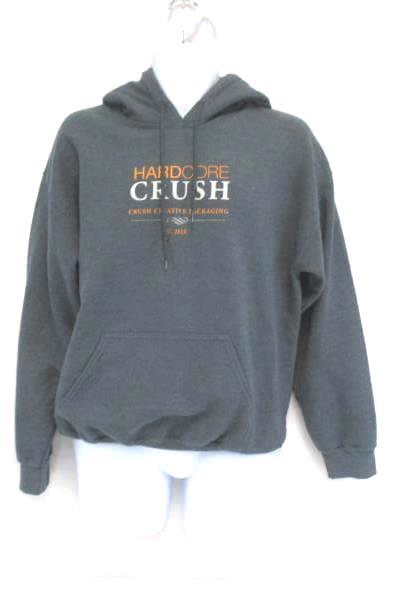 Hardcore Crush Sweatshirt Oregon #WeDontBowWeCRUSH Gray Kangaroo Pouch M