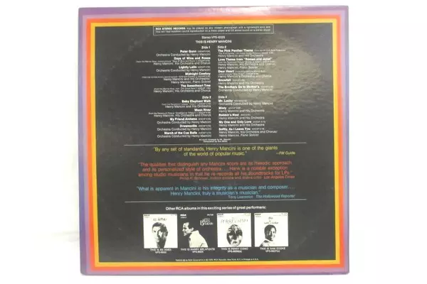 This Is Henry Mancini 1970 Jazz Vinyl Record VPS-6029
