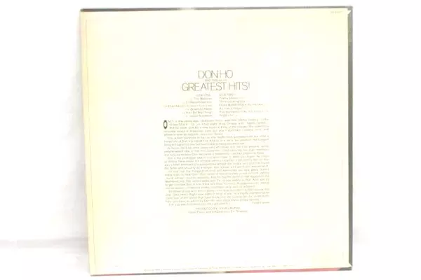 Don Ho Greatest Hits! 1970 Country Vinyl Record