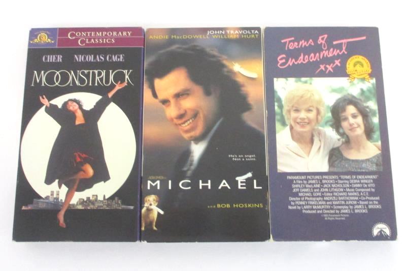 Lot Of 3 VHS Movies: Michael, Moonstruck, Terms Of Endearment