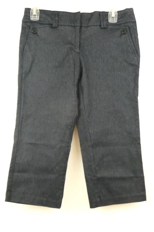 Catch My I Cropped Dress Pants Capris Dark Blue Denim Juniors Size 5