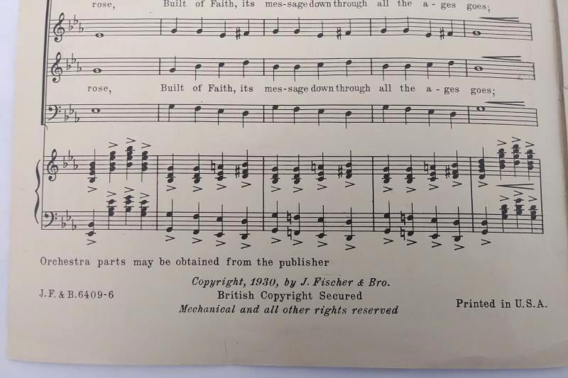 Rare 1930 The Bells of Notre Dame by Gustav Klemm Chorus Arrangements