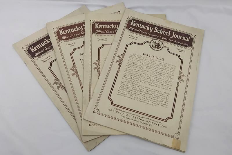 Lot of 4 Antique Kentucky School Journals, Kentucky Education Association 1927-8