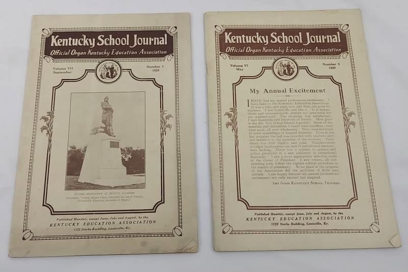 Lot of 4 Antique Kentucky School Journals, Kentucky Education Association 1927-8