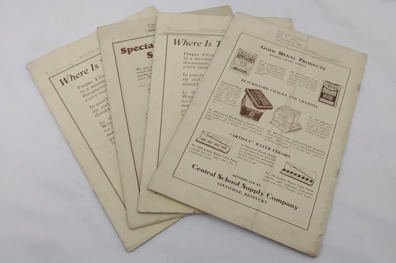 Lot of 4 Antique Kentucky School Journals, Kentucky Education Association 1927-8