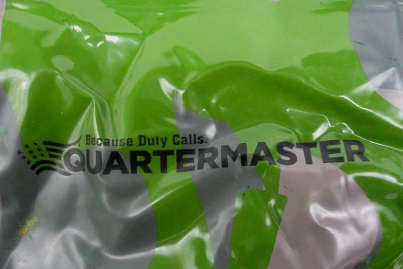 Quartermaster Green Camo Plastic Inflatable Duffel Bag With Handles