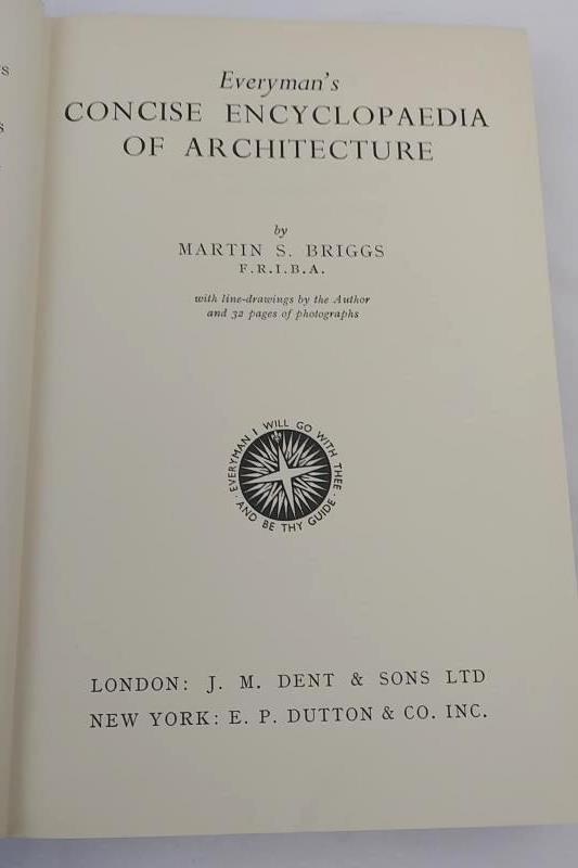 VTG Hardcover, Everyman's Concise Encyclopaedia of Architecture, MS Briggs, 1959
