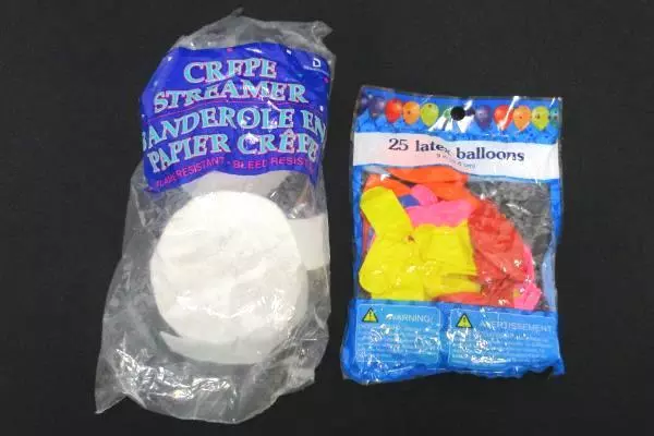 Birthday Lot Wine Glass Shot Glass 4 Beaded Necklaces Streamers Balloons