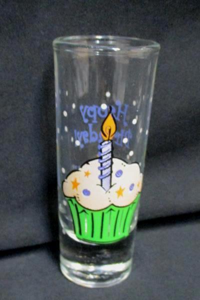 Birthday Lot Wine Glass Shot Glass 4 Beaded Necklaces Streamers Balloons